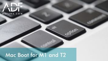 Mac laptop keyboard showcasing how to perform computer forensic Boot scans of macOS with M1 and T2 chips