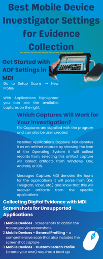 Best Mobile Device Investigator Settings for Evidence Collection