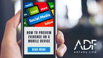 photo of an iphone screen with color blocks of app names and title reads how to preview evidence on a mobile device