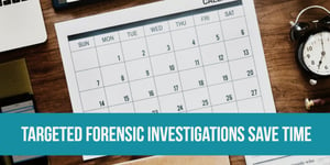 Targeted Forensic Investigations Save Time - US ADF Solutions - clock