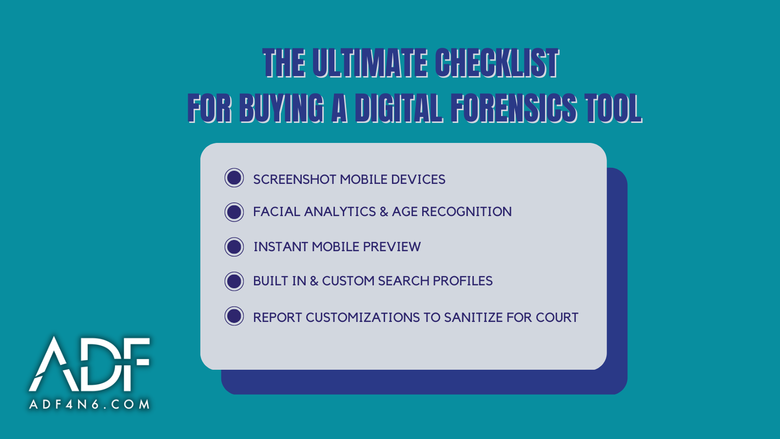 The Ultimate Checklist for Buying a Digital Forensics Tool