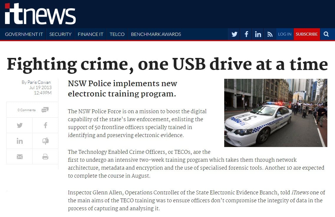 Fighting Crime, One USB Drive at a Time