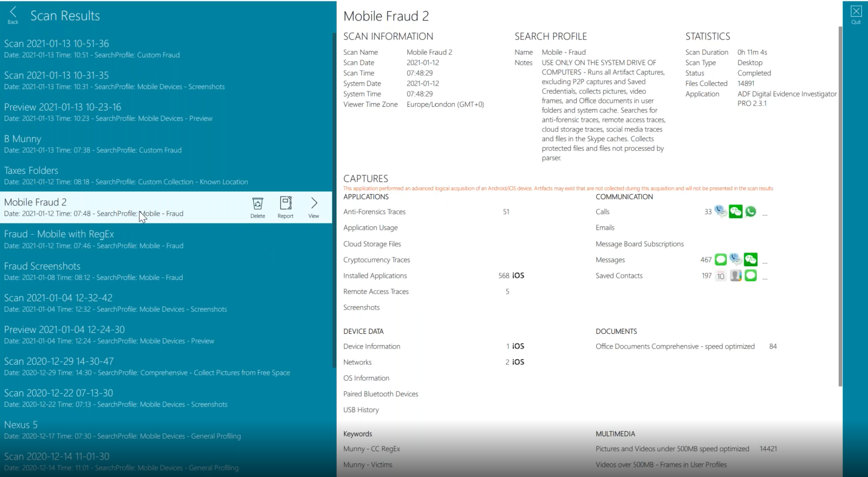 Corporate Security - Webinar Screenshot Scan Results