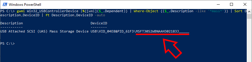 Windows Power Shell Device ID