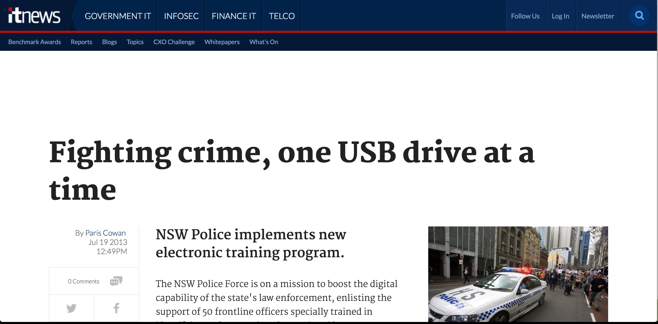 FIGHTING CRIME, ONE USB DRIVE AT A TIME